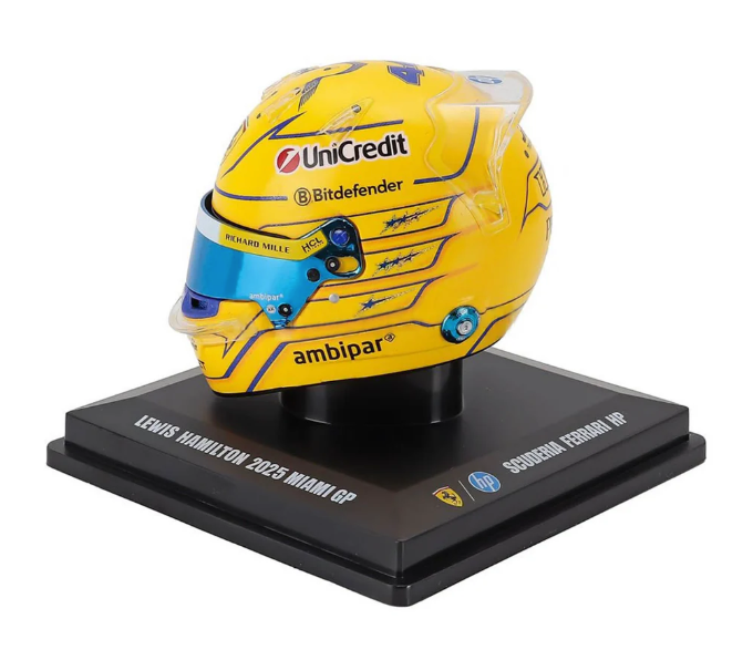 Ferrari F1 Lewis Hamilton Miami GP 1:5 Mini Helmet