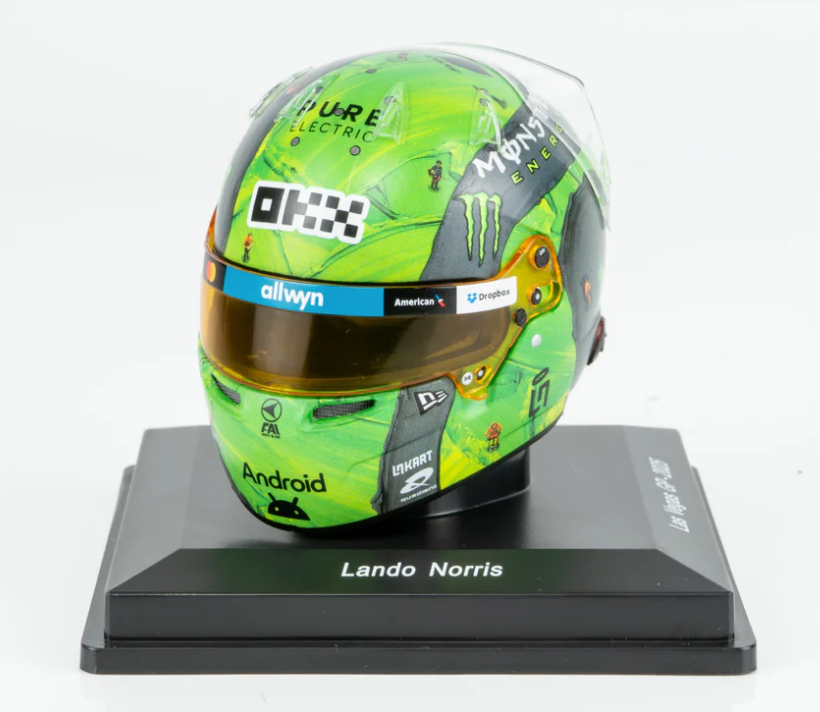 Lando Norris 1/5 Mini Helmet 2025 Las Vegas GP